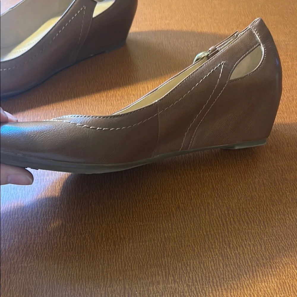 Naturalizer Brown Wedge‎ Shoes with Leather Finish